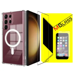 MGlass Magsafe-MGL Cover suitable for Samsung Galaxy S24 Ultra 5G with screen protector