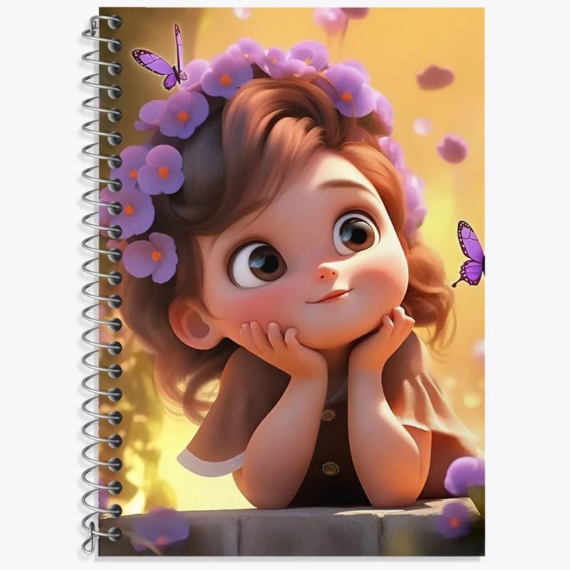 دفتر نت موسیقی 50 برگ خندالو طرح دخترانه کیوت کد N3395