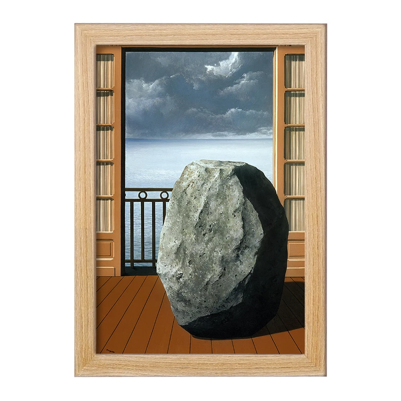 تابلو خندالو مدل نقاشی جهان نامرئی اثر رنه ماگریت کد F12443