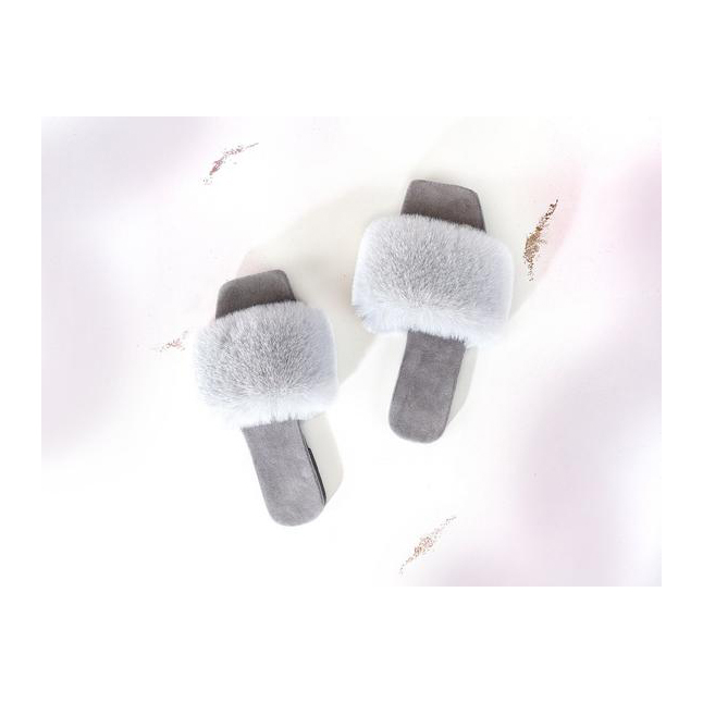 صندل زنانه مادام کوکو مدل  Poilu Gri