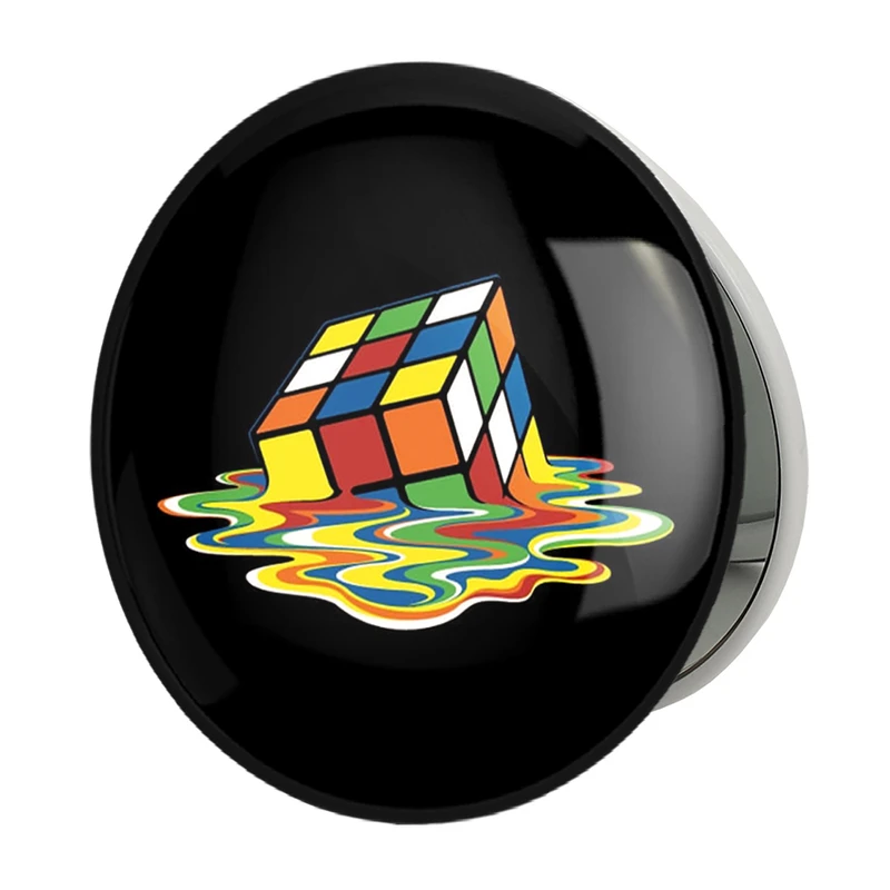 آینه جیبی خندالو طرح مکعب روبیک مدل تاشو کد 27817 