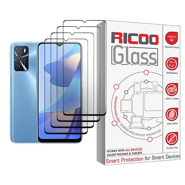 محافظ صفحه نمایش ریکو مدل Ricoo Glass MIX004 مناسب برای گوشی موبایل اوپو A54s بسته چهار عددی