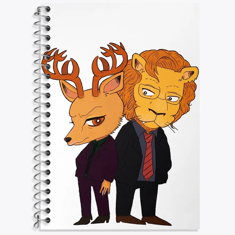 دفتر زبان 50 برگ خندالو مدل سه خط طرح لوییس و ایبوکی انیمه بیستارز کد 33458