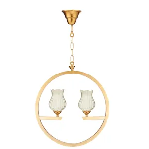 چراغ آویز 2 شعله کارنتیس مدل لیوسا کد KT-03