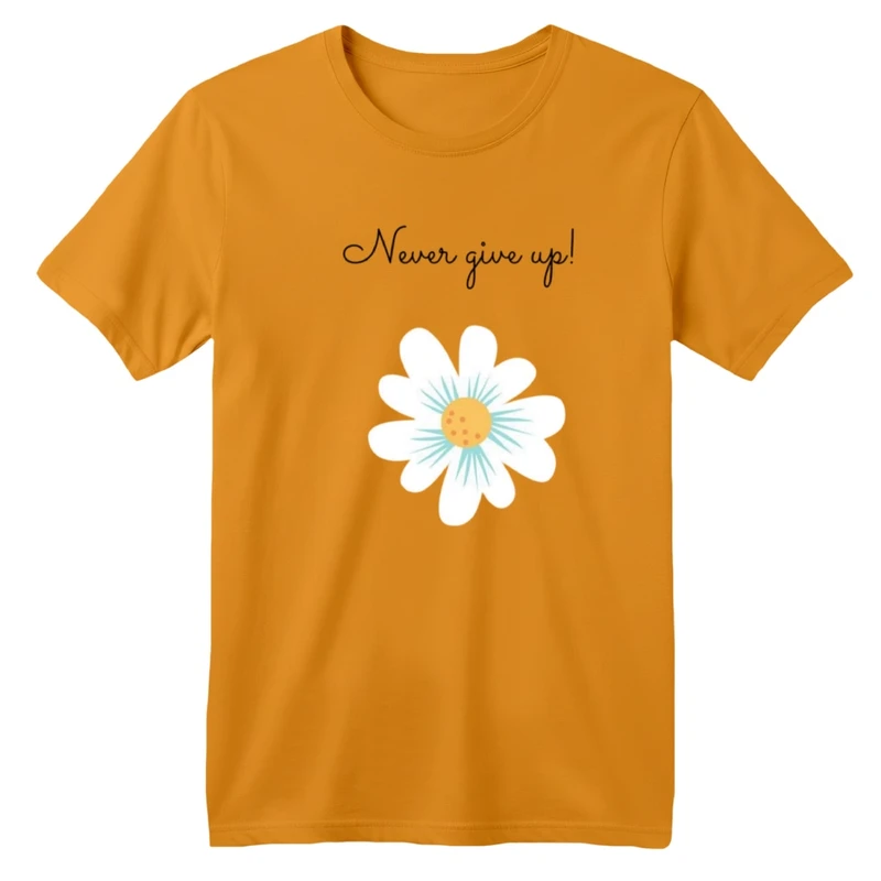 تی شرت آستین کوتاه بچگانه مدل گل بابونه