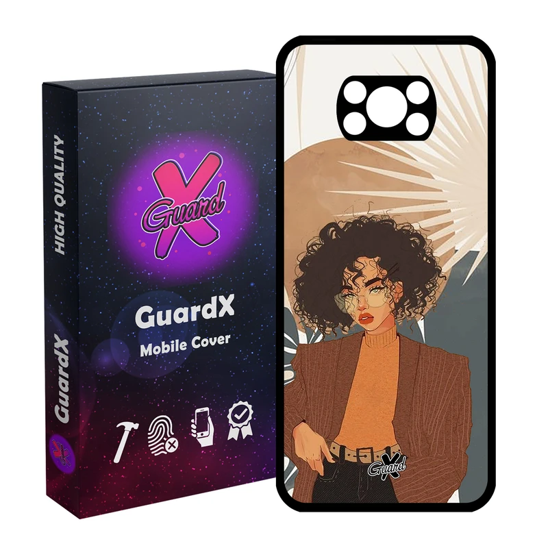 کاور گارد ایکس طرح Girl مدل Glass10369 مناسب برای گوشی موبایل شیائومی Poco X3 / Poco X3 NFC / Poco X3 Pro