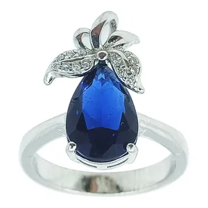 انگشتر نقره زنانه سلین کالا مدل یاقوت کبود ce-As277