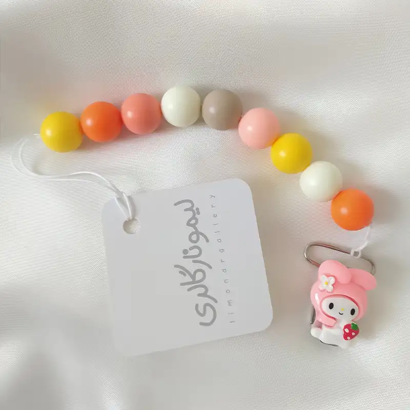 بند پستانک لیمونار گالری مدل خرگوش و توت فرنگی