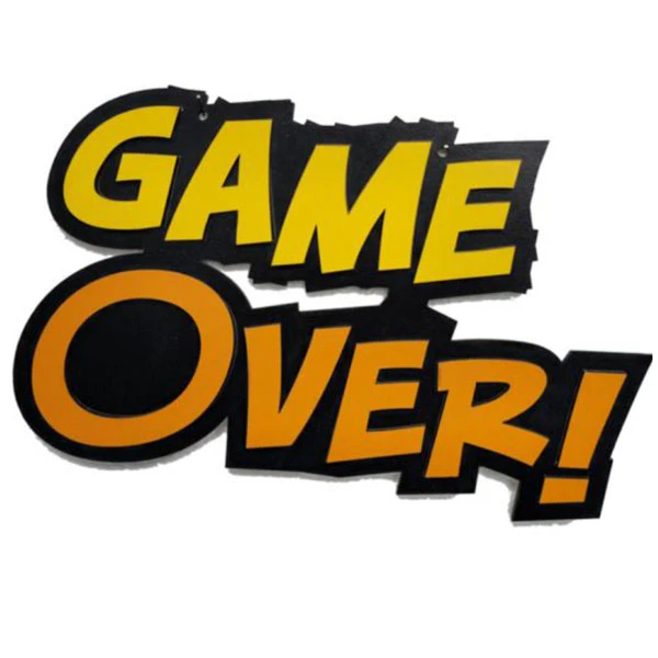 دیوارکوب مدل گیمینگ گیم اور GAME OVER