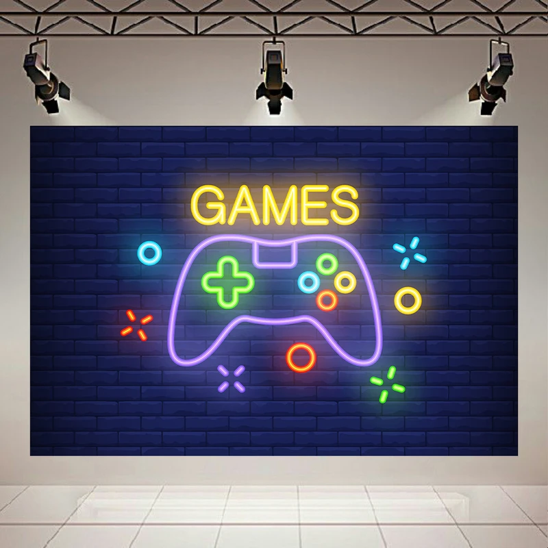  پوستر طرح دسته بازی مدل نئون کد PD130362