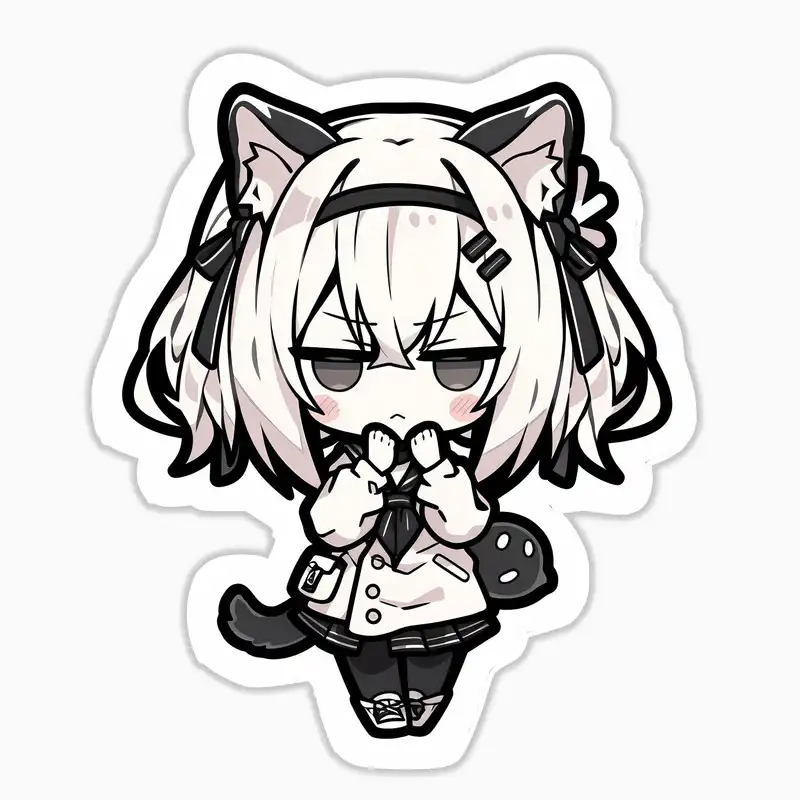 استیکر لپ تاپ و موبایل بووم طرح دختر انیمه ای کد MR76