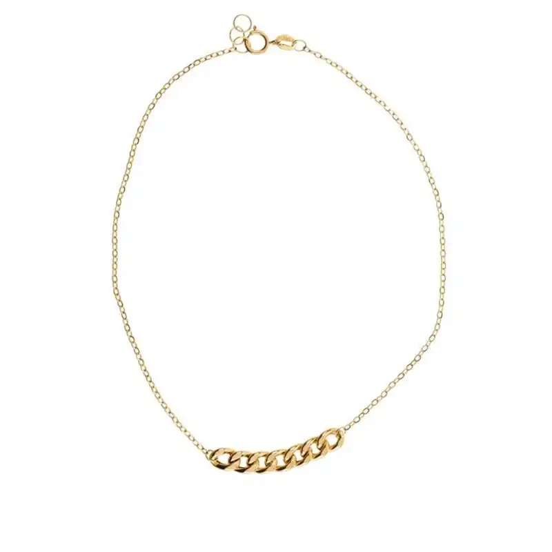 گردنبند طلا 18 عیار زنانه الی گلد گالری مدل تیکه کارتیه کد 1020