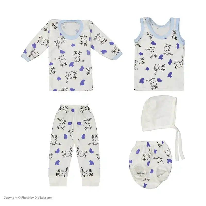 ست 5 تکه لباس نوزادی مدل A321