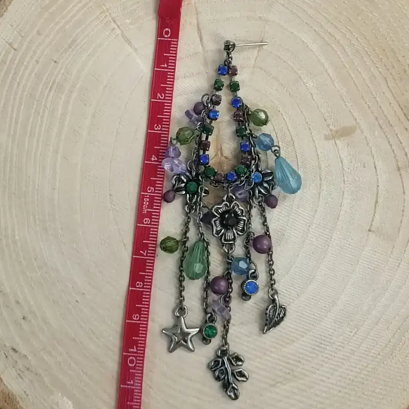 گوشواره زنانه مدل هندی نگین دار