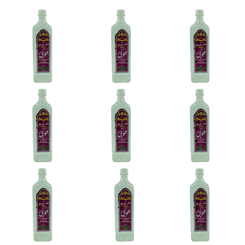 عرق خار مریم گلاب طوبی - 1 لیتر بسته 9 عددی