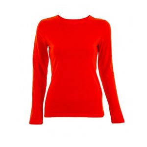 نقد و بررسی تی شرت آستین بلند زنانه مدل ساده رنگ قرمز توسط خریداران