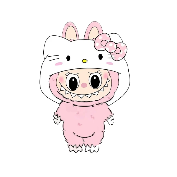 استیکر پارچه و لباس پاد آفرین طرح لبوبو کد 98