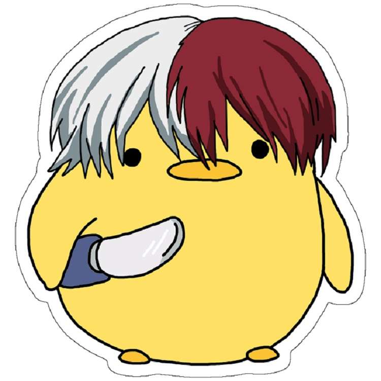 استیکر مدل My Hero Academia Shoto Todoroki Knife Chick Meme