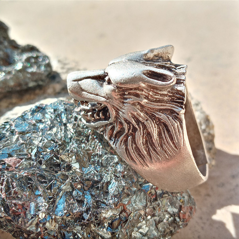 انگشتر مردانه مدل گرگ کد F-70 انگشتر مردانه مدل گرگ کد F-70