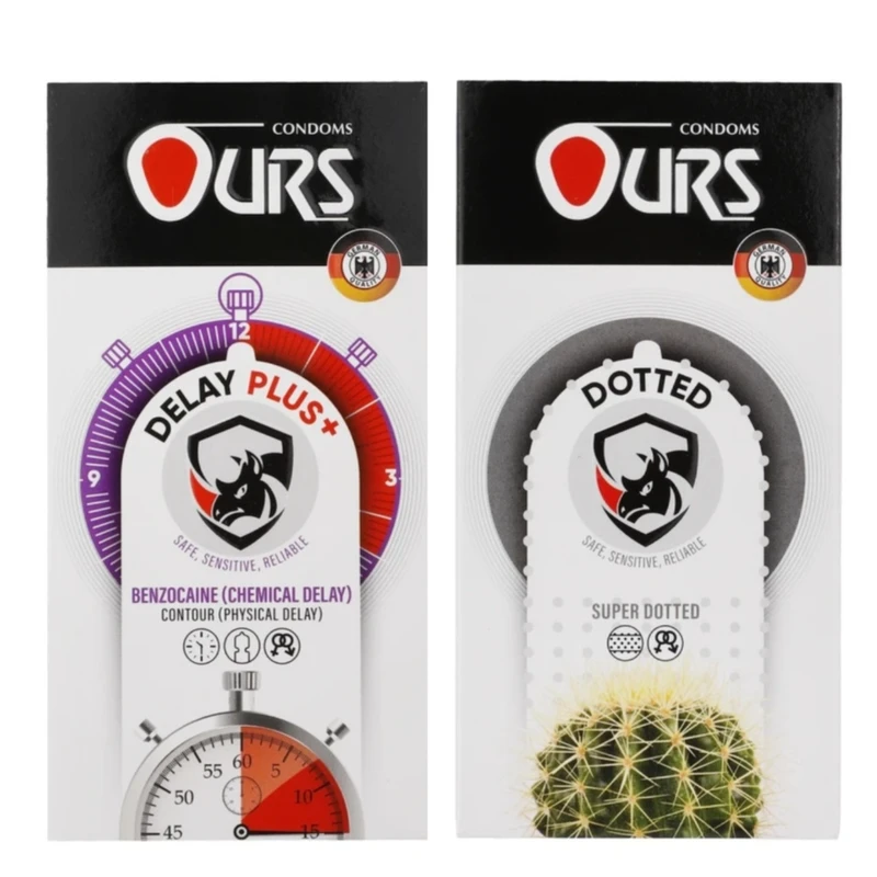کاندوم تاخیری اورز مدل DELAY PLUS بسته 12 عددی به همراه کاندوم خاردار اورز مدل DOTTED بسته 12 عددی