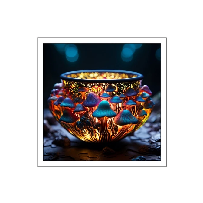 تابلو نوری بکلیت طرح شمعدانی و قارچ مدل W-MID-15737