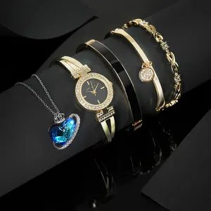 ست ساعت مچی عقربه‌ای و دستبند کوارتز زنانه آنه کلین مدل ak/2238_Senator edition به همراه گردنبند