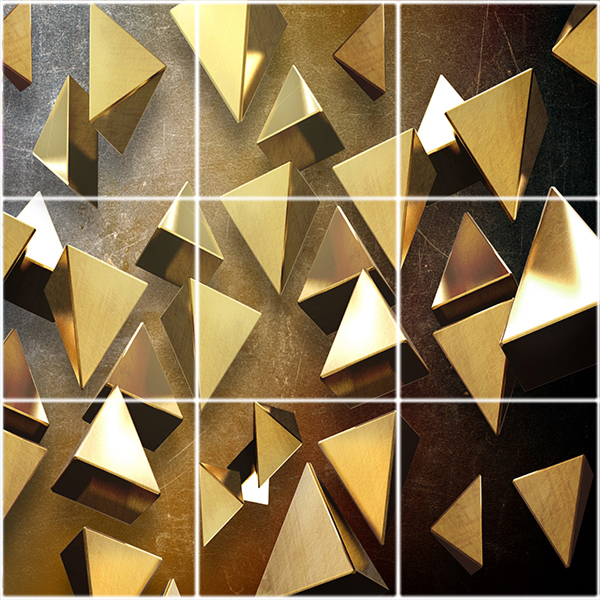 تایل سقفی طرح گل کد 1655-9 سایز 60x60 سانتی متر مجموعه 9 عددی