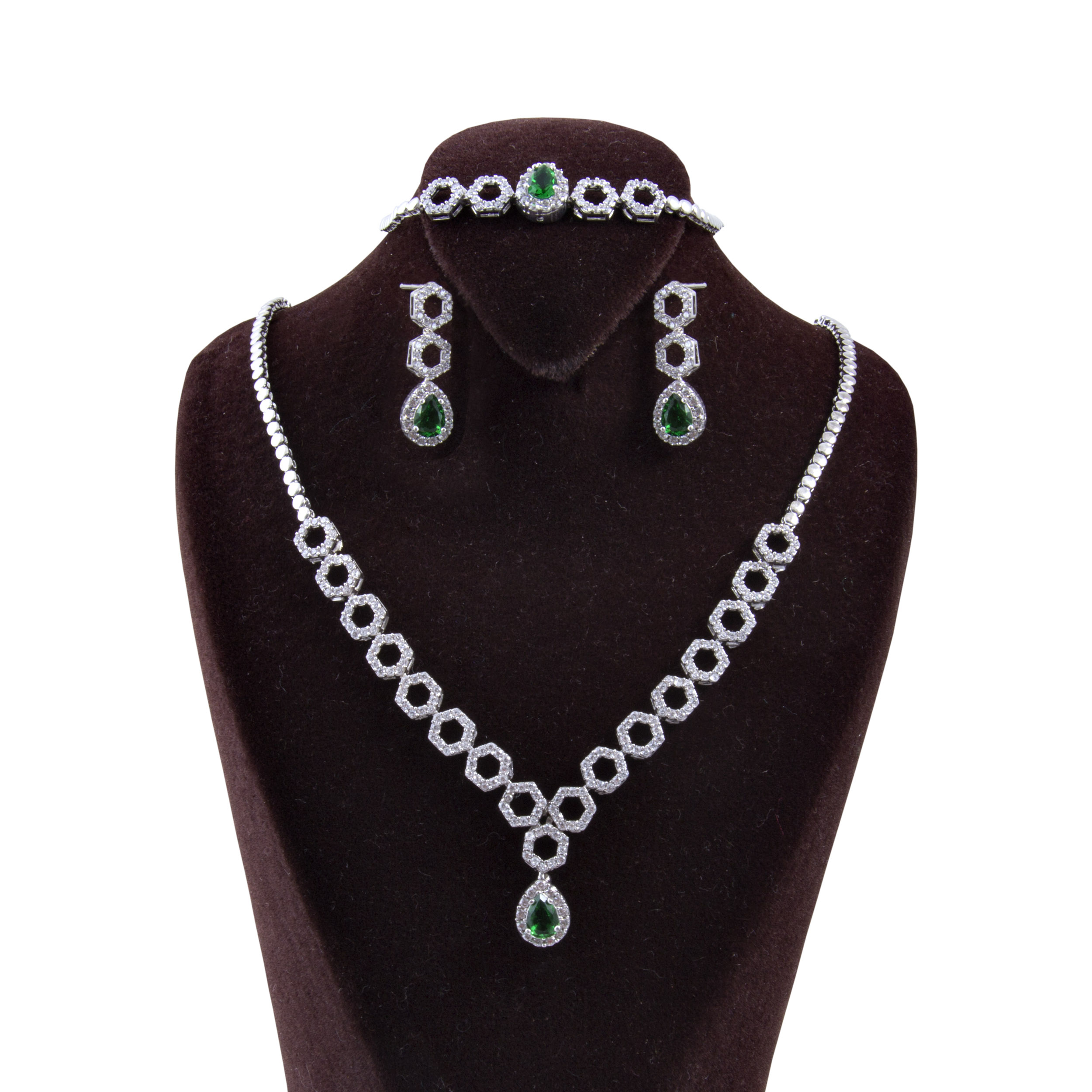     نیم ست نقره زنانه بازرگانی میلادی کد NTR_094