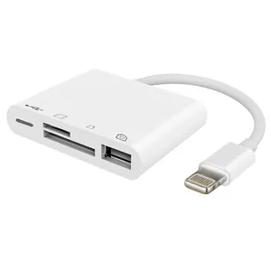 رابط OTG و رم ریدر لایتنینگ مدل connection kit به همراه رم microSD با ظرفیت 16 گیگابایت و آداپتور SD