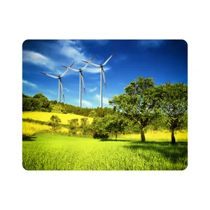 ماوس پد اطلس آبی طرح درخت و سبزه و طبیعت و آسمان  مدل T6883