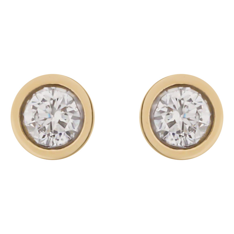 گوشواره طلا 18 عیار زنانه تاج مدل G325