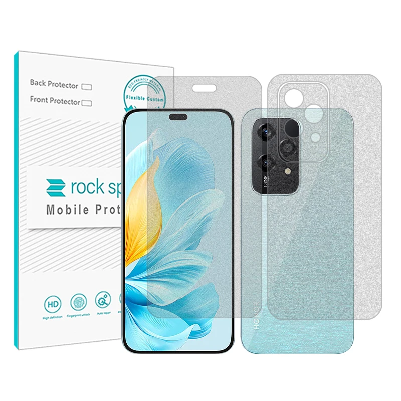 محافظ صفحه نمایش مات راک اسپیس مدل Resistant‌ مناسب برای گوشی موبایل آنر 200 Lite به همراه محافظ پشت گوشی