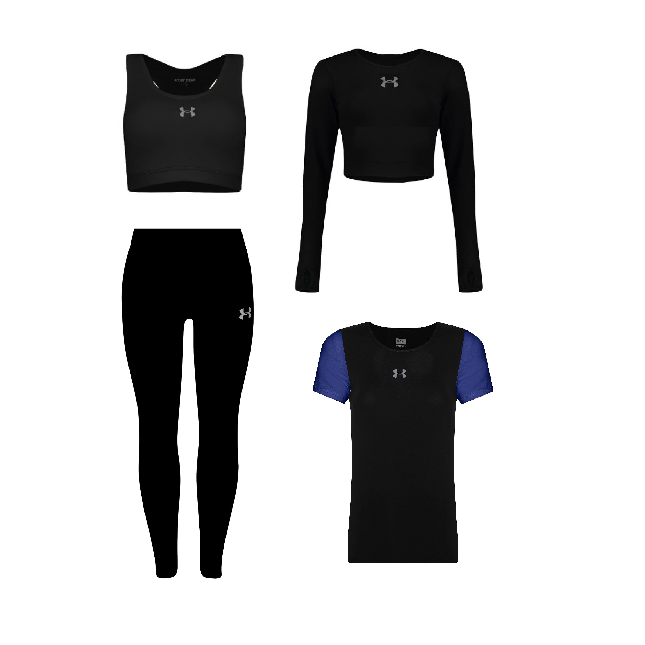 ست 4 تکه لباس ورزشی زنانه مدل 2801-63-7101