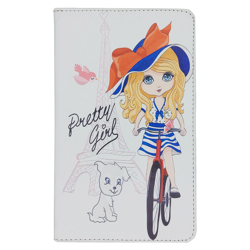 کیف کلاسوری طرح دختر فانتزی دوچرخه سوار کد TB220 مناسب برای تبلت سامسونگ Galaxy Tab A7 Lite / T225