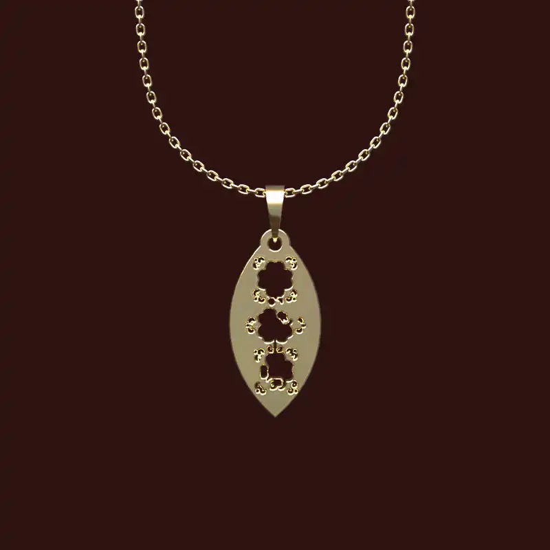 گردنبند طلا 18 عیار زنانه مدوپد مدل هندسی کد W2-1-1065