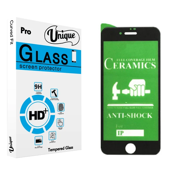 محافظ صفحه نمایش سرامیکی يونيک مدل +Clear مناسب برای گوشی موبایل اپل Iphone 7/ 8