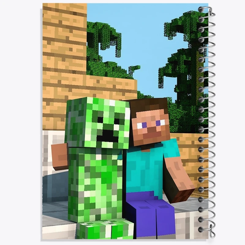 دفتر مشق 100 برگ خندالو طرح ماینکرافت (Minecraft) کد F2416