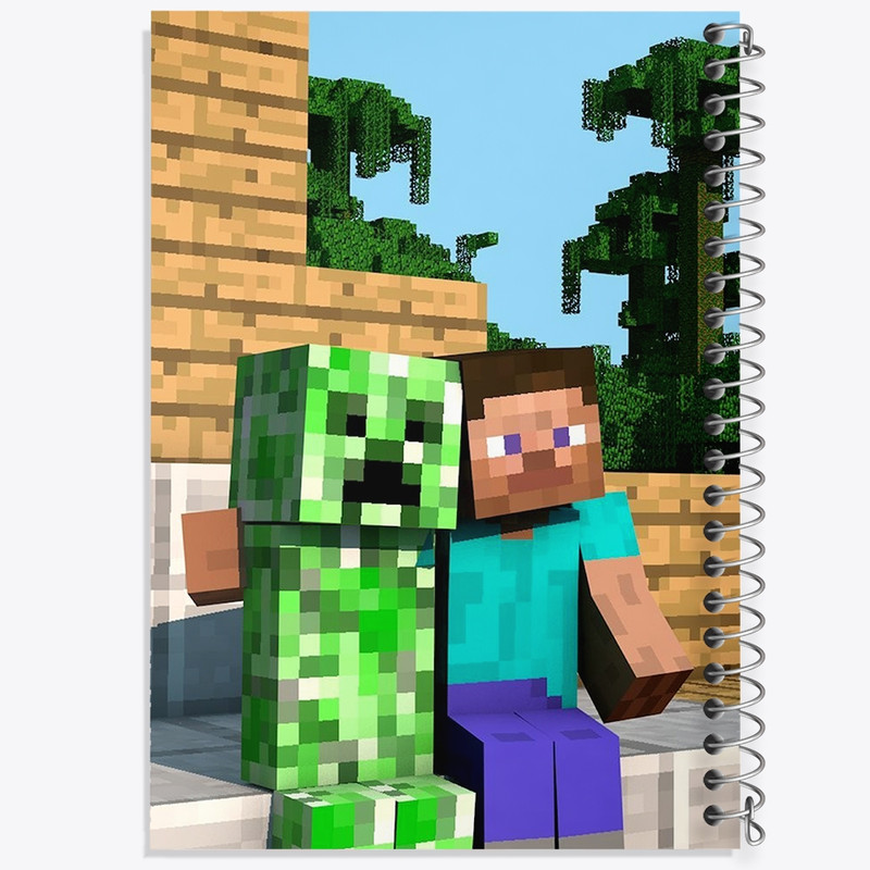 دفتر مشق 100 برگ خندالو طرح ماینکرافت (Minecraft) کد F2416