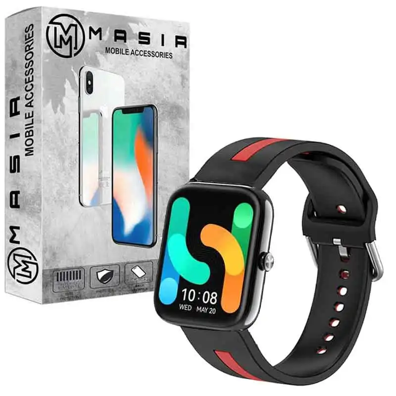 بند مسیر مدل Silic Dual Color مناسب برای ساعت هوشمند هایلو RS4 / RS4 PLUS