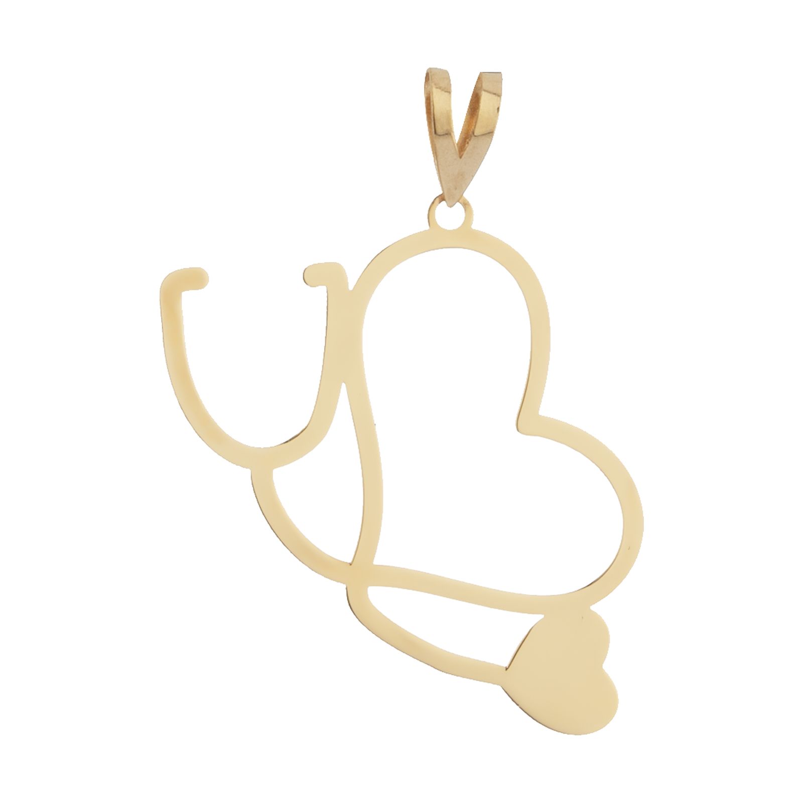 آویز گردنبند طلا 18 عیار زنانه مایا ماهک مدل MM1810 طرح گوشی پزشکی -  - 1