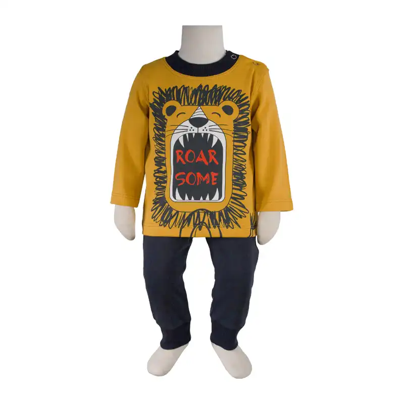 ست  تی شرت و شلوار نوزادی آدمک مدل شیر کد 117961