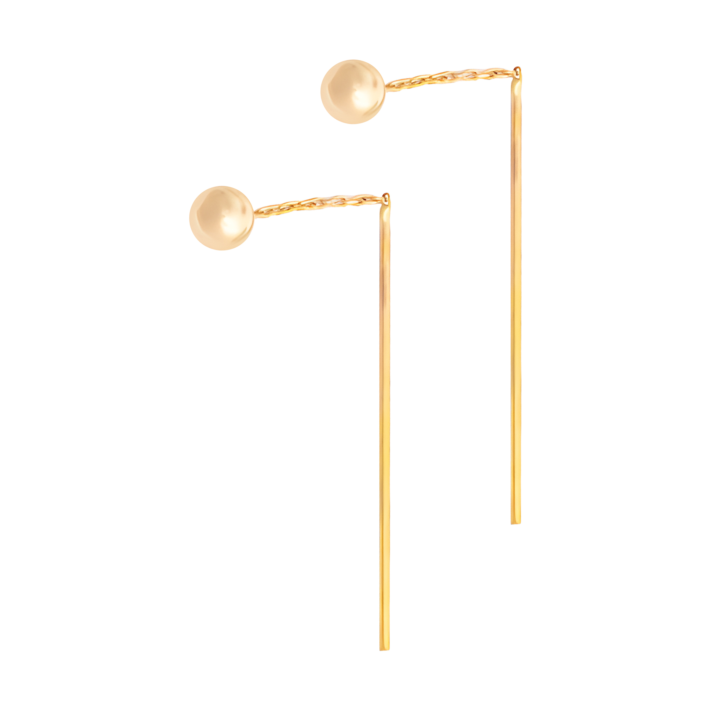 گوشواره آویزی طلا 18 عیار زنانه گالری ملی مدل 68928