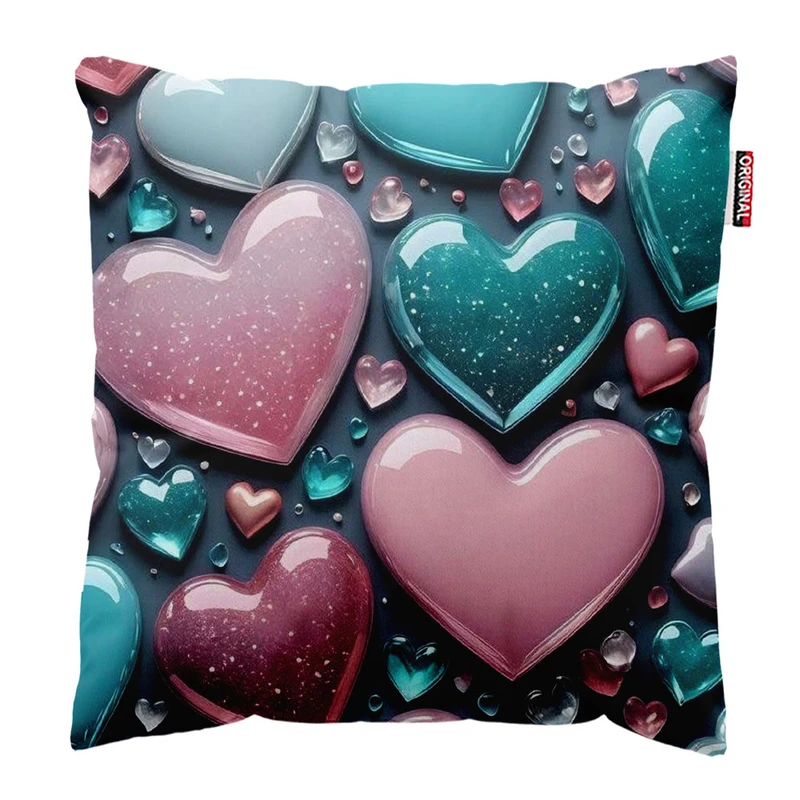  کوسن پاد آفرین طرح قلب کد 3407 سایز 30*30 سانتی متر