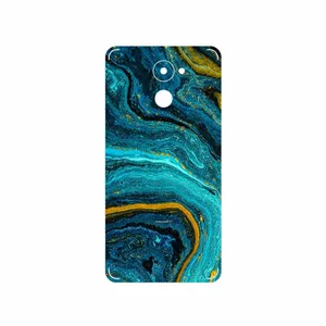 MAHOOT Turquoise marblewith golden streaks Cover Sticker for Huawei Y7 Prime