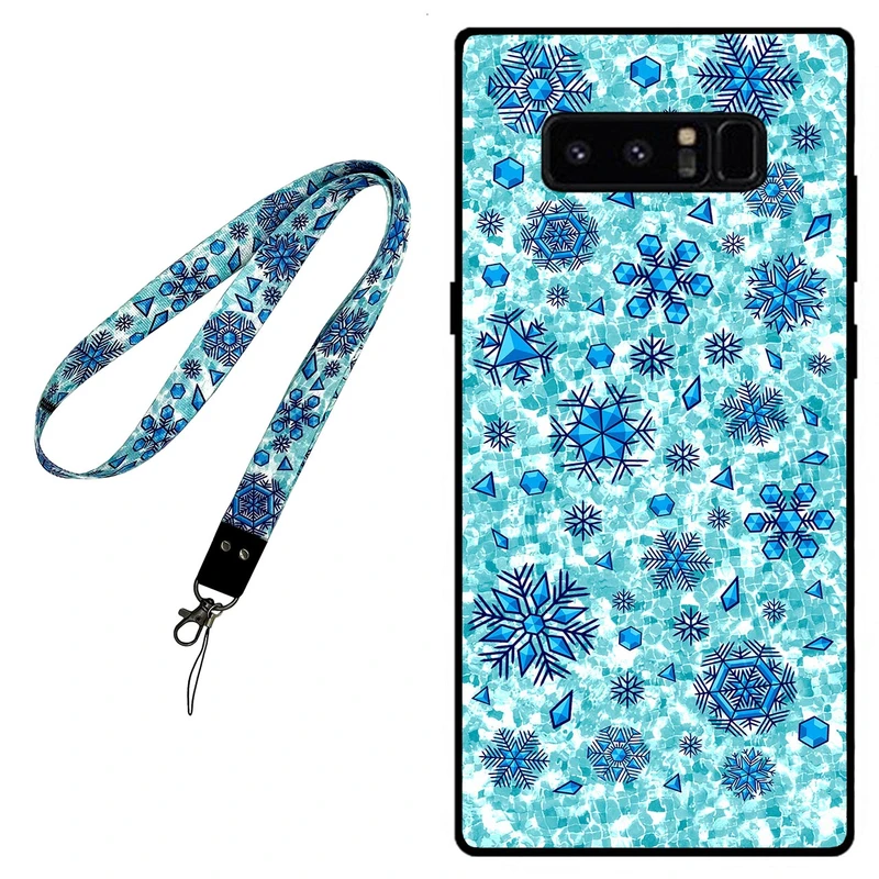 کاور مگافون طرح برف مدل 0014 مناسب برای گوشی موبایل سامسونگ Galaxy Note 8 به همراه بند گردنی 