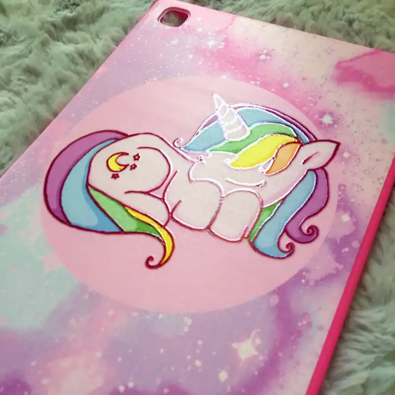 کاور طرح یونیکورن کد TB115 مناسب برای تبلت سامسونگ Galaxy Tab A 8.0 2019 T290 / T295