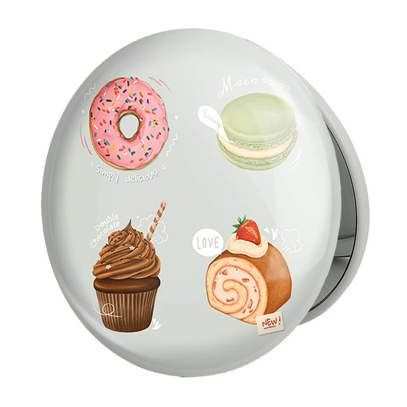 آینه جیبی خندالو طرح کیک و شیرینی پزی مدل تاشو کد 36676