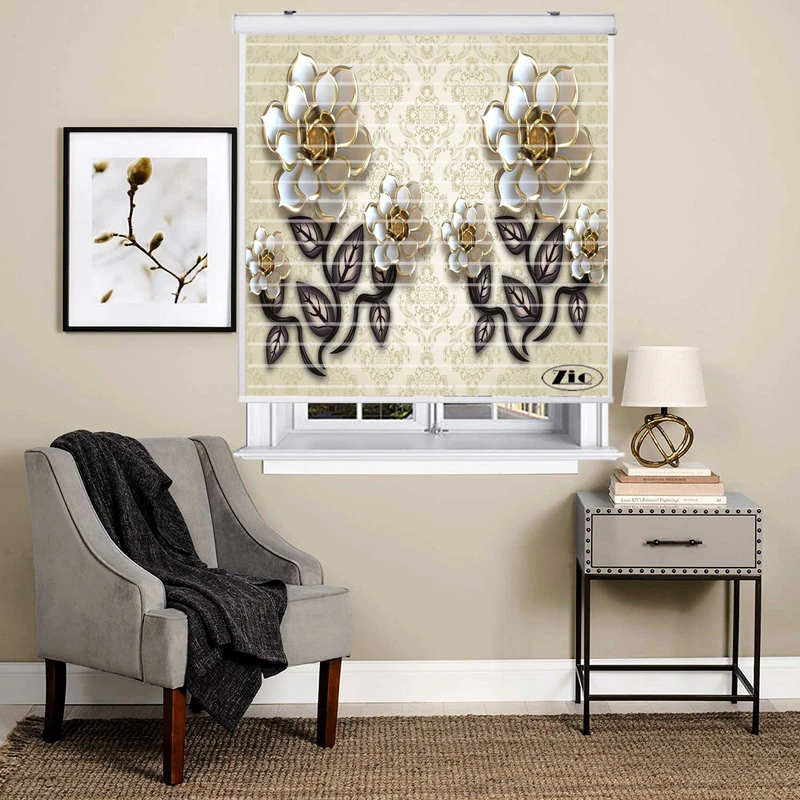 پرده زبرا زیو مدل 3D1092 سایز 150x150 سانتی متر