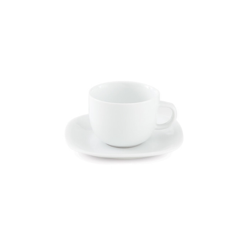 ست فنجان و نعلبکی 12 پارچه چینی زرین ایران مدل چای خوری کواترو 8 سفید درجه 3