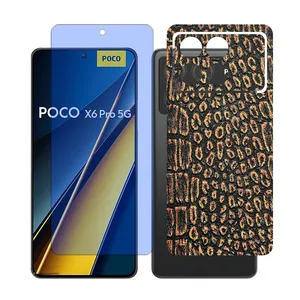 Glass Together model anti blue Screen Protector Suitable for Xiaomi Poco X6 Pro Mobile Phone with Back cover sticker